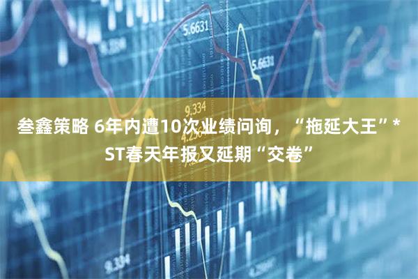 叁鑫策略 6年内遭10次业绩问询，“拖延大王”*ST春天年报又延期“交卷”