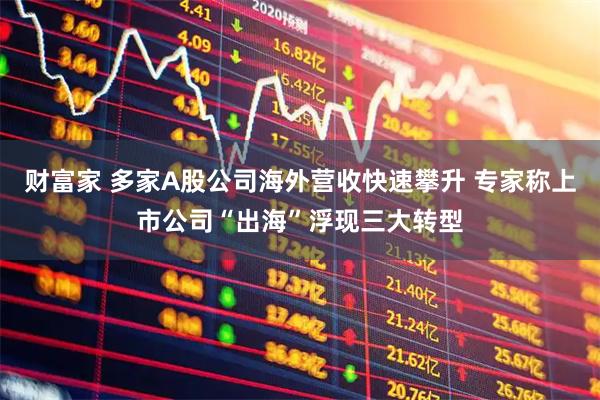 财富家 多家A股公司海外营收快速攀升 专家称上市公司“出海”浮现三大转型